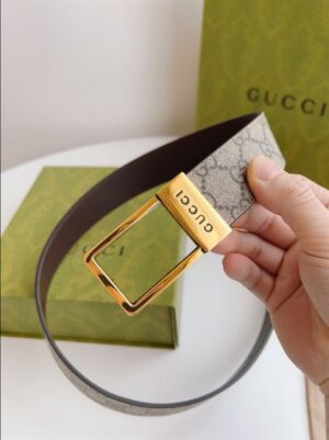 Gucci GG belt with rectangular buckle - BELT27