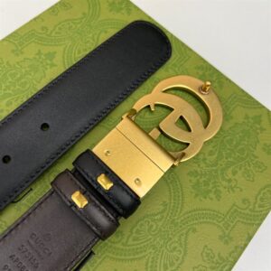 Leather Belt With Double G Buckle - BELT39