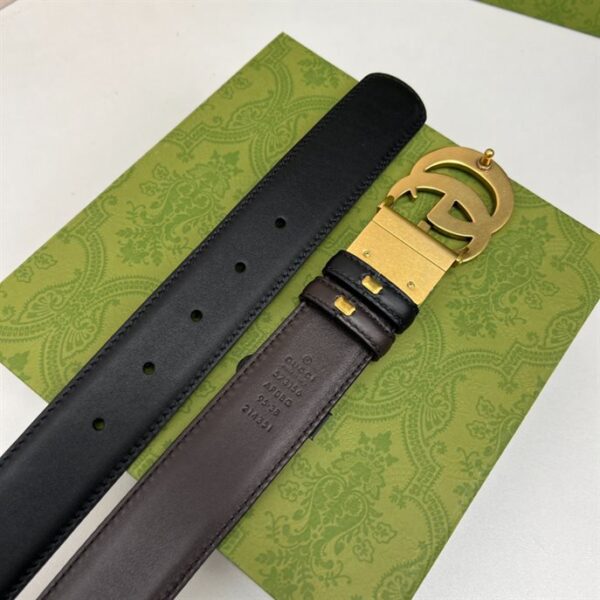 Leather Belt With Double G Buckle - BELT39