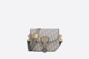 Medium Dior Bobby Bag Gray Dior Oblique Jacquard - DMB04