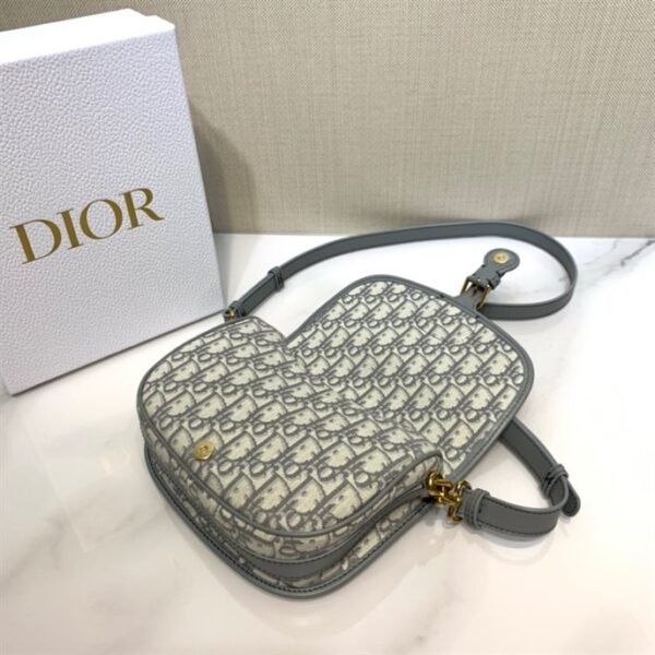 Medium Dior Bobby Bag Gray Dior Oblique Jacquard - DMB04