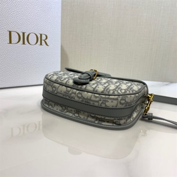 Medium Dior Bobby Bag Gray Dior Oblique Jacquard - DMB04