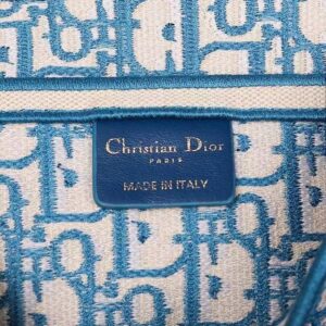 Saddle Bag Blue Dior Oblique Embroidery - DHB05